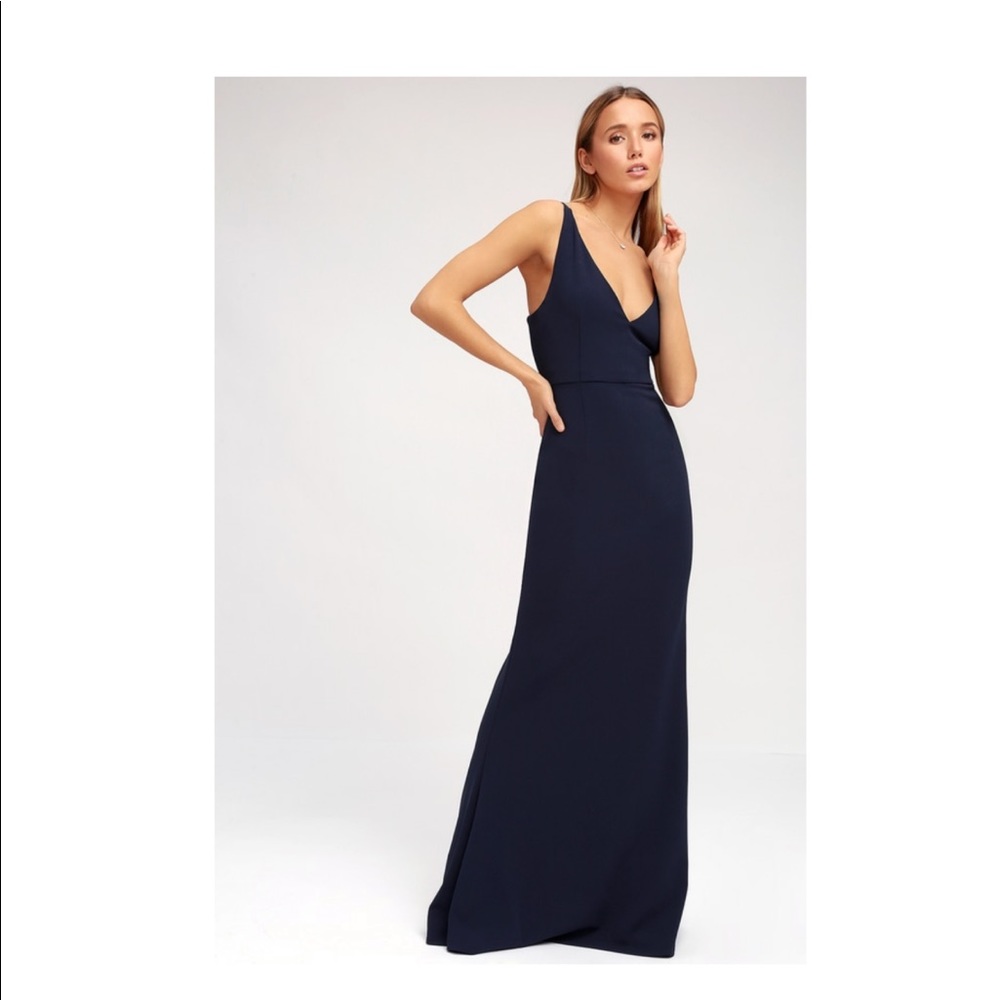 Melora Navy Blue Sleeveless Dress